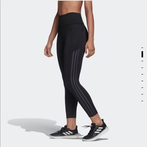 Adidas universal 3 stripe training tights pockets
